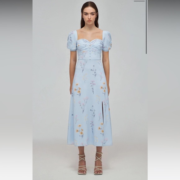 Self-Portrait Dresses & Skirts - Self Portrait Watercolour Midi Dress